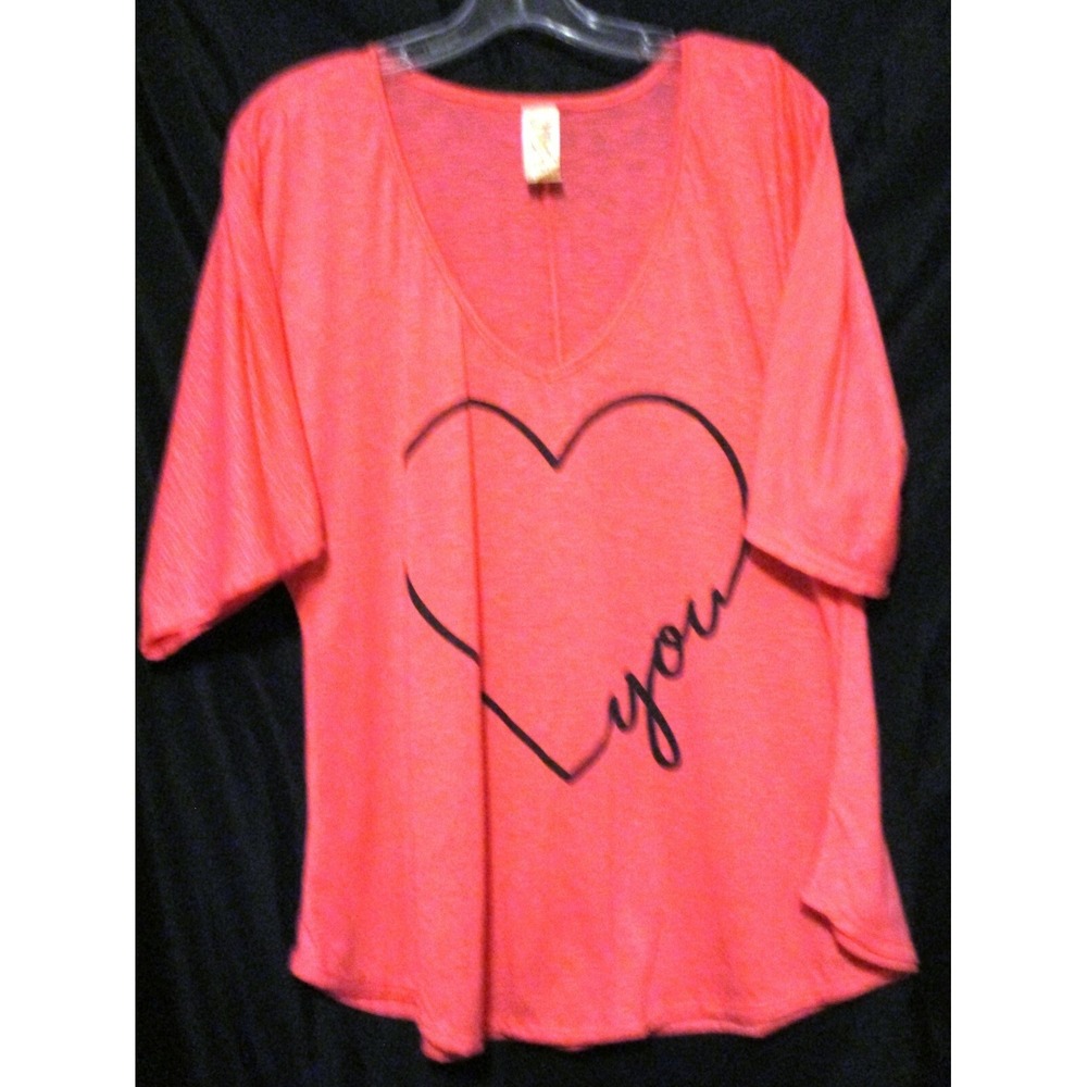 Miken Swim - Cover-up – Pink Ovesized ¾ Sleeve 'Heart You' Cover Up Small - NWOT